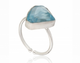  Silver Ring SAMBA BLUE TOPAZ