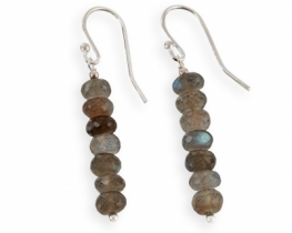 Labradorite Silver Earrings Polar Glow