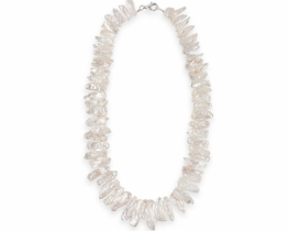 Biwa Pearl Necklace Snow White