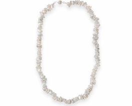 Pearl Necklace Silver Gloss  - Keishi Pearl