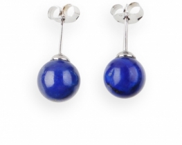 Lapis Lazuli Silver Earrings 6, 8 & 10 mm