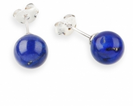Lapis Lazuli Silver Earrings 6, 8 & 10 mm