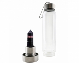 Water Bottle with Fluorite for aqueous Elixir