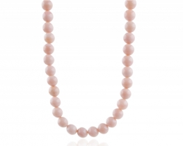 Pink Opal Necklace 8 mm