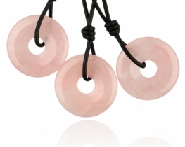 Rosequartz Pendant DONUT 25 & 50 mm