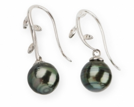 Silver Earrings Tahiti Pearls MANUI