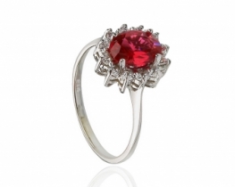 Silver Ring Fantasy Ruby