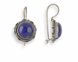 Silver Earrings Lapis lazuli Orient