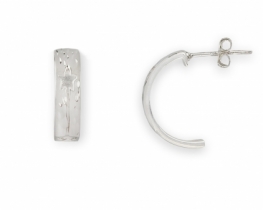 Silver Earrings Milky Star