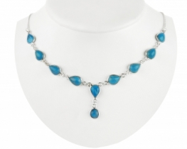 Silver Necklace Turquoise Aladin