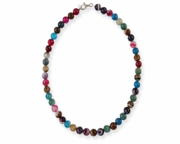 Necklace Rainbow Agate 8 mm