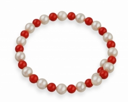 Biserna zapestnica s koralami