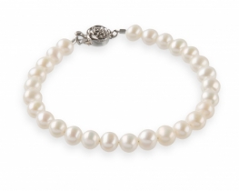 Pearl Bracelet Silver Rose