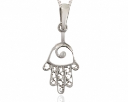 Silver Pendant HAND of Fatima