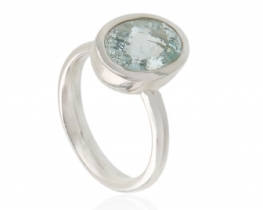 Silver Ring Aquamarine LUMINUS