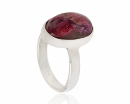 Silver Ring Ruby ​​Zoisite