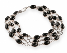 Silver bracelet with Onyx DIXIE 