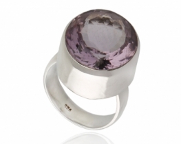 Silver Ring Amethyst Diamantina 