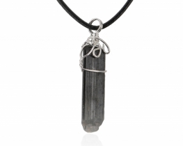 Obesek ČRNI TURMALIN na vrvici