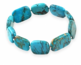 Elastic Turquoise Bracelet Mexico 15 x 20 mm