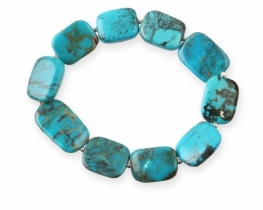 Elastic Turquoise Bracelet Mexico 15 x 20 mm