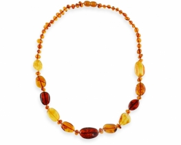 Amber Necklace in mix Colore 15 x 20 mm