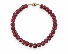 Ruby Bracelet 6 mm Yellow Gold 