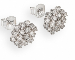 White Gold Earrings ILLUMINUS with Diamonds