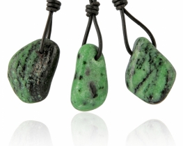 Zoisite - Ruby Pendant on a string