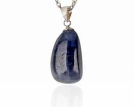 Silver Pendant Blue Sapphire several sizes