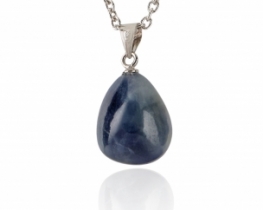 Silver Pendant Blue Sapphire