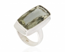 Silver Ring AMADEUS GREEN AMETHYST