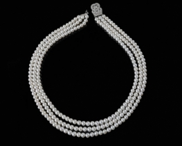 Pearl Necklace Miramar Mini 3 rows