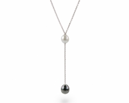 Sea Pearl necklace White and Tahiti Pearl TWIN