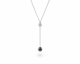Silver Necklace CELINE with Sea Pearls