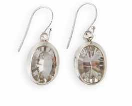 Earrings Rock Crystal 10 x 14 mm - laser