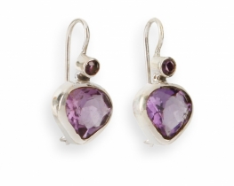 Silver Earrings Amethyst PURPLE RAIN 