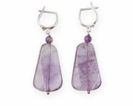 Silver Earrings Amethyst RIO Continental 