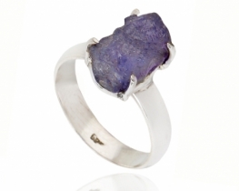 Silver Ring Natural Tanzanite