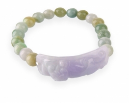 Jade Elastic Bracelet Sleeping Dragon