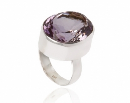 Silver Ring Amethyste Brazil 14 x 18 mm AA