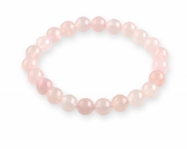 Rose Quartz Elastic Bracelet AA - 6 - 8 - 10 mm