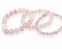 Rose Quartz Elastic Bracelet AA - 6 - 8 - 10 mm