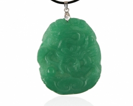 Aventurine Pendant carved Dragon