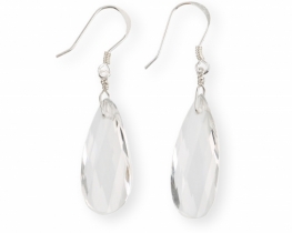 Silver Earrings Crystal Quartz La Boheme