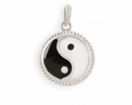 Silver Pendant YIN YANG 15 mm