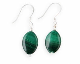 Silver Earrings with Lapis lazuli & Malachite