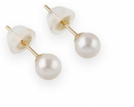 Gold Akoya Pearl Earrings 6,5 mm