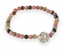 Tourmaline bracelet Sillver Flower