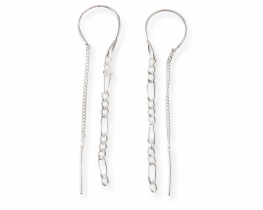 Silver Earrings Figaro